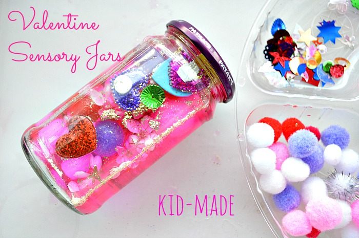 Sensory Activities for Kids : Valentine’s Sensory Jars