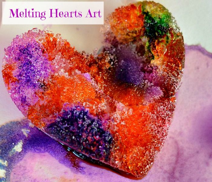 Science Experiments for Kids: Melting Hearts Art