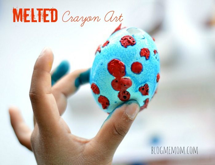 Art Activities for Kids : Melted Crayon Art for Easter
