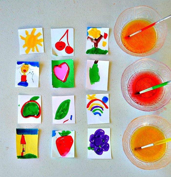 Art activities for kids : Homemade stickers for story telling