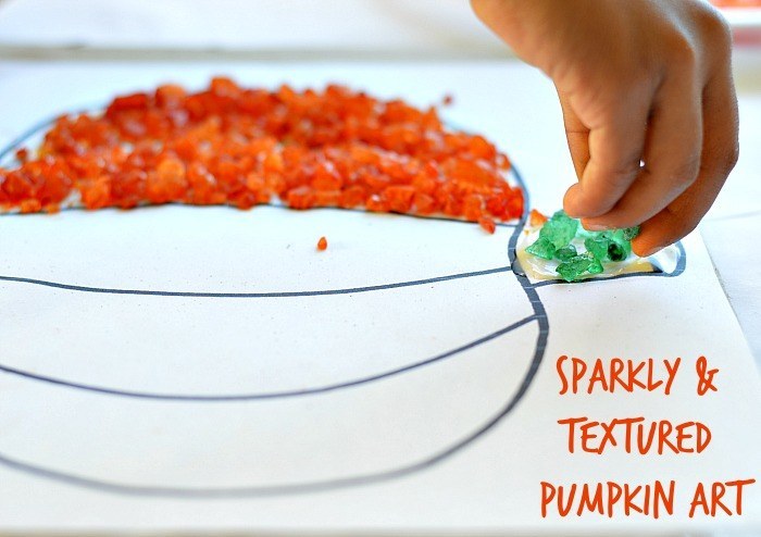 Pumpkin Crafts for kids : Sparkly Pumpkins