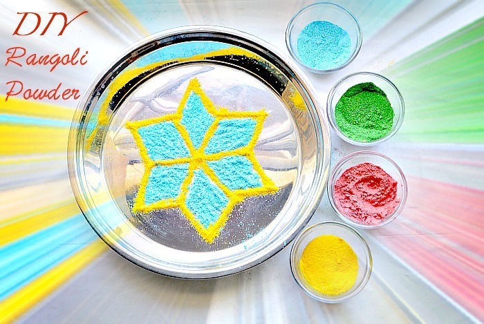 Art Activities for Kids : Homemade Rangoli Powder