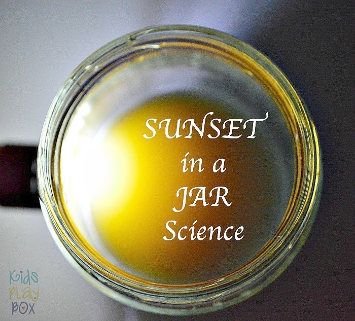 Science Experiments for Kids : Sunset in a jar science