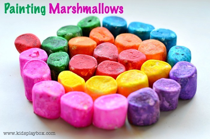 Art Activities for Kids : Painting Marshmallows