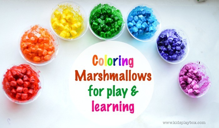 Colored Marshmallows for Play and Learning