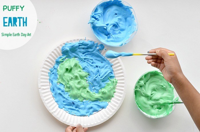 Earth Day Puffy Paint Craft For Kids (With FREE Template) - Sunshine  Whispers