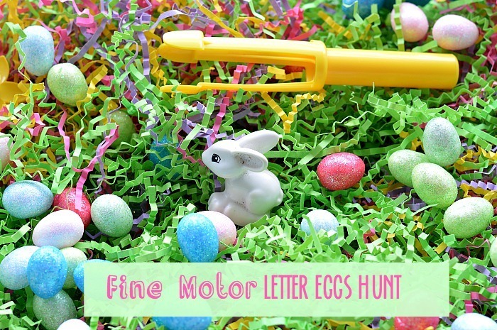 Fine Motor Activities : Mini Alphabet Eggs Hunt