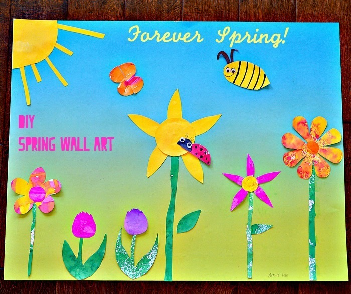 Spring Art for kids : Spring themed DIY wall art