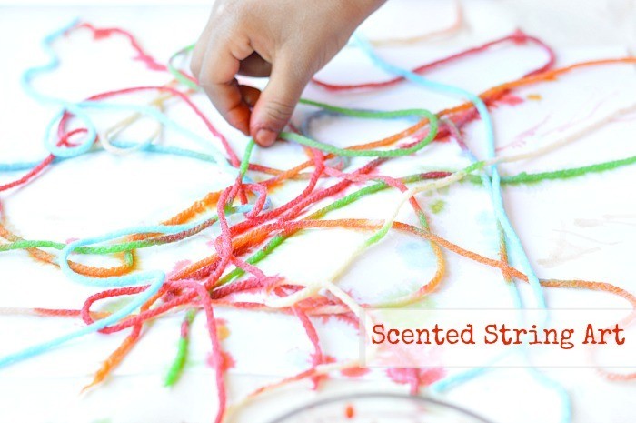 Art projects for Kids : Scented String Art