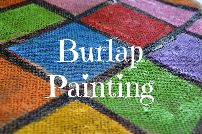 Art Activities for Kids : Painting on Burlap Cloth