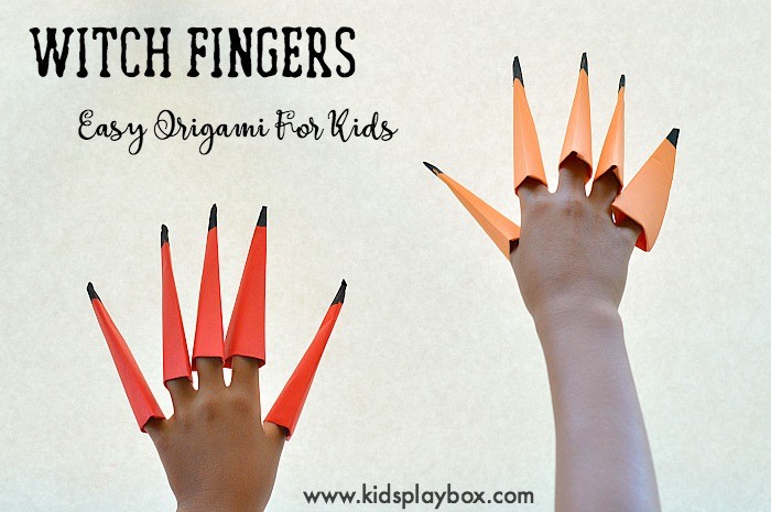 Easy Origami for Kids : Make Witch Fingers for Halloween