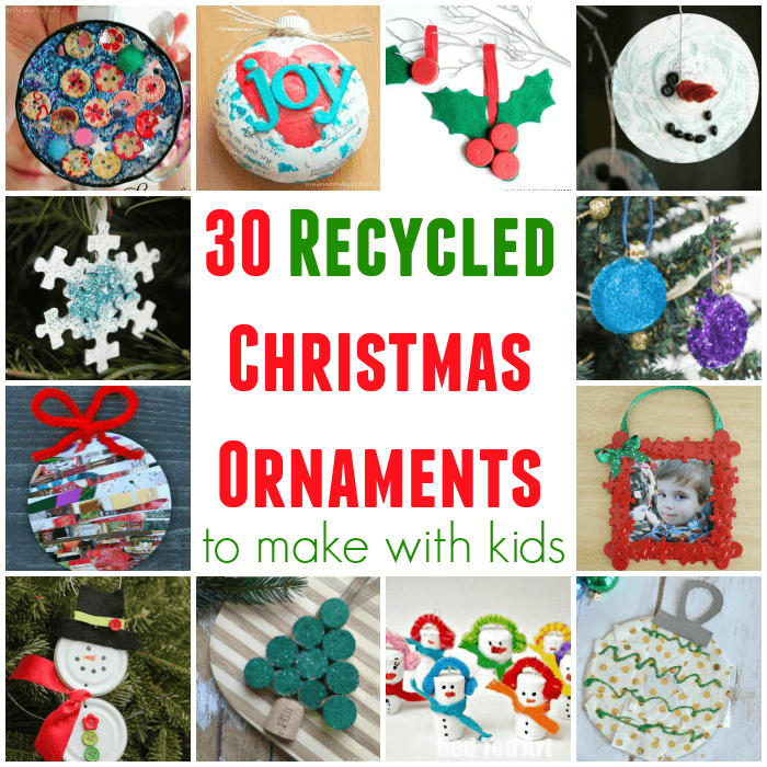 Recycled Christmas Ornaments to Make with Kids