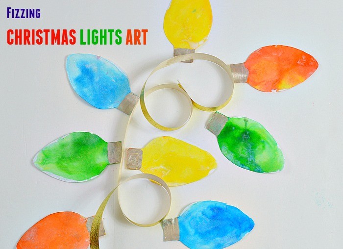 Fizzing Christmas Lights Art Project for Kids
