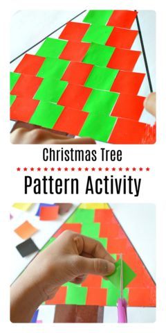 Christmas Tree pattern activity for kids